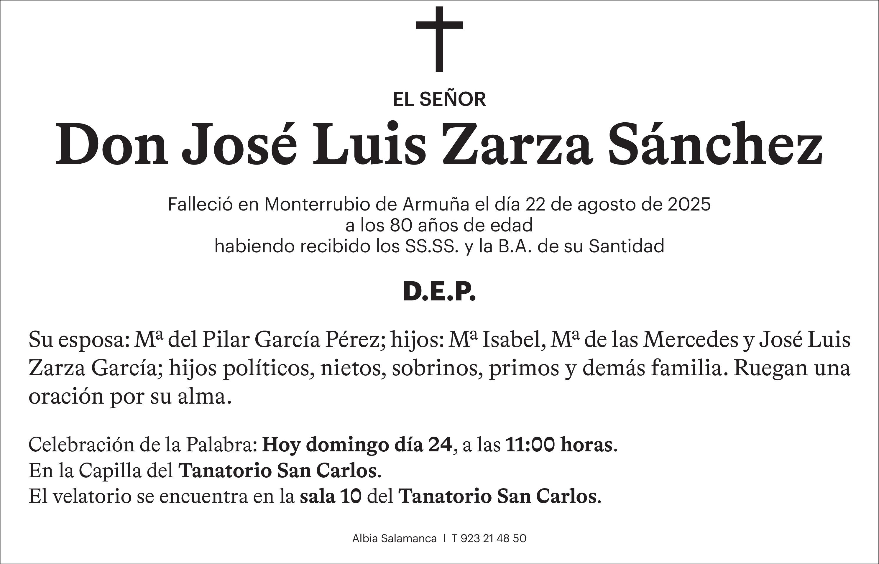 Don José Luis Zarza Sánchez