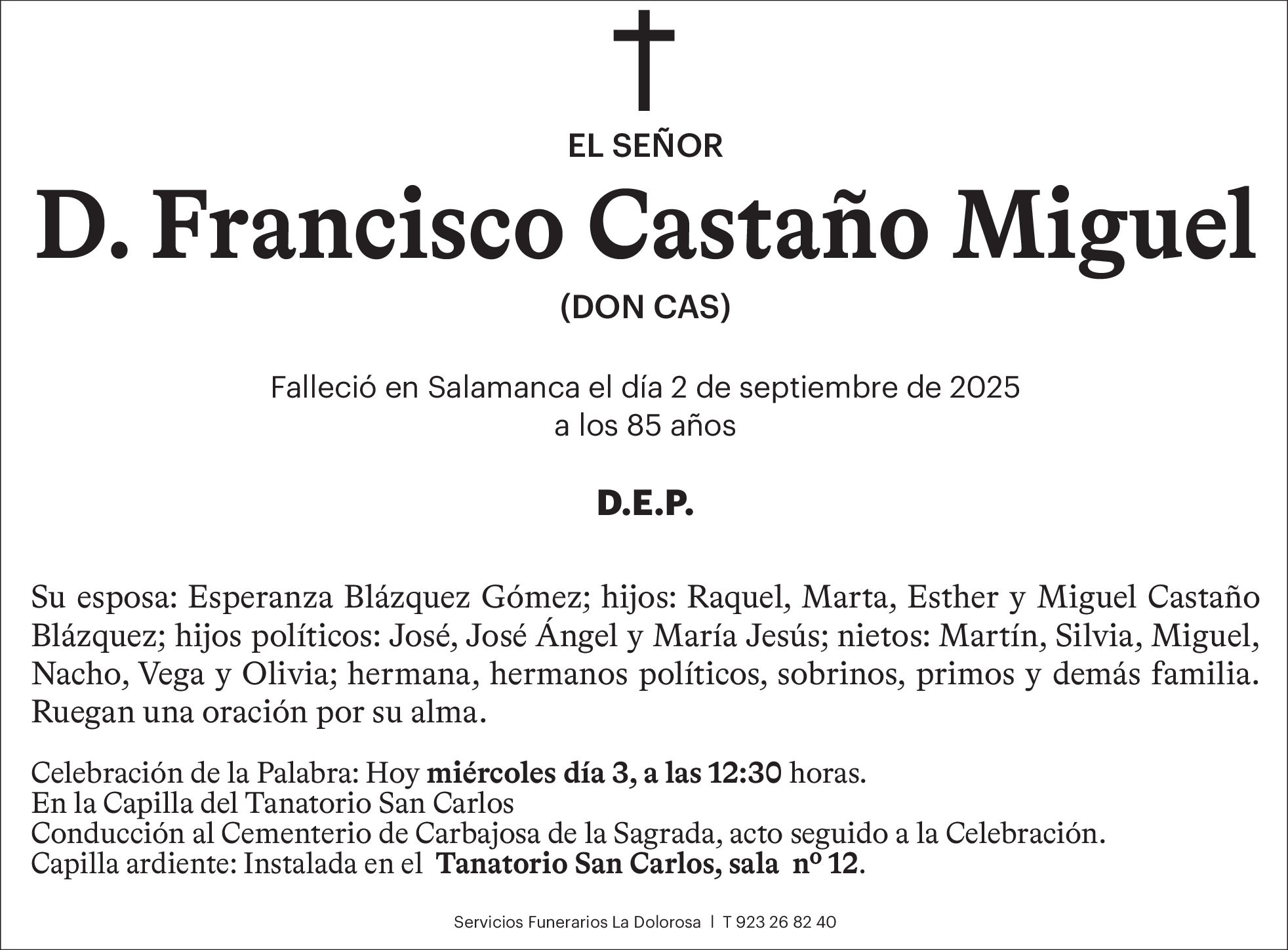 Don Francisco Castaño Miguel