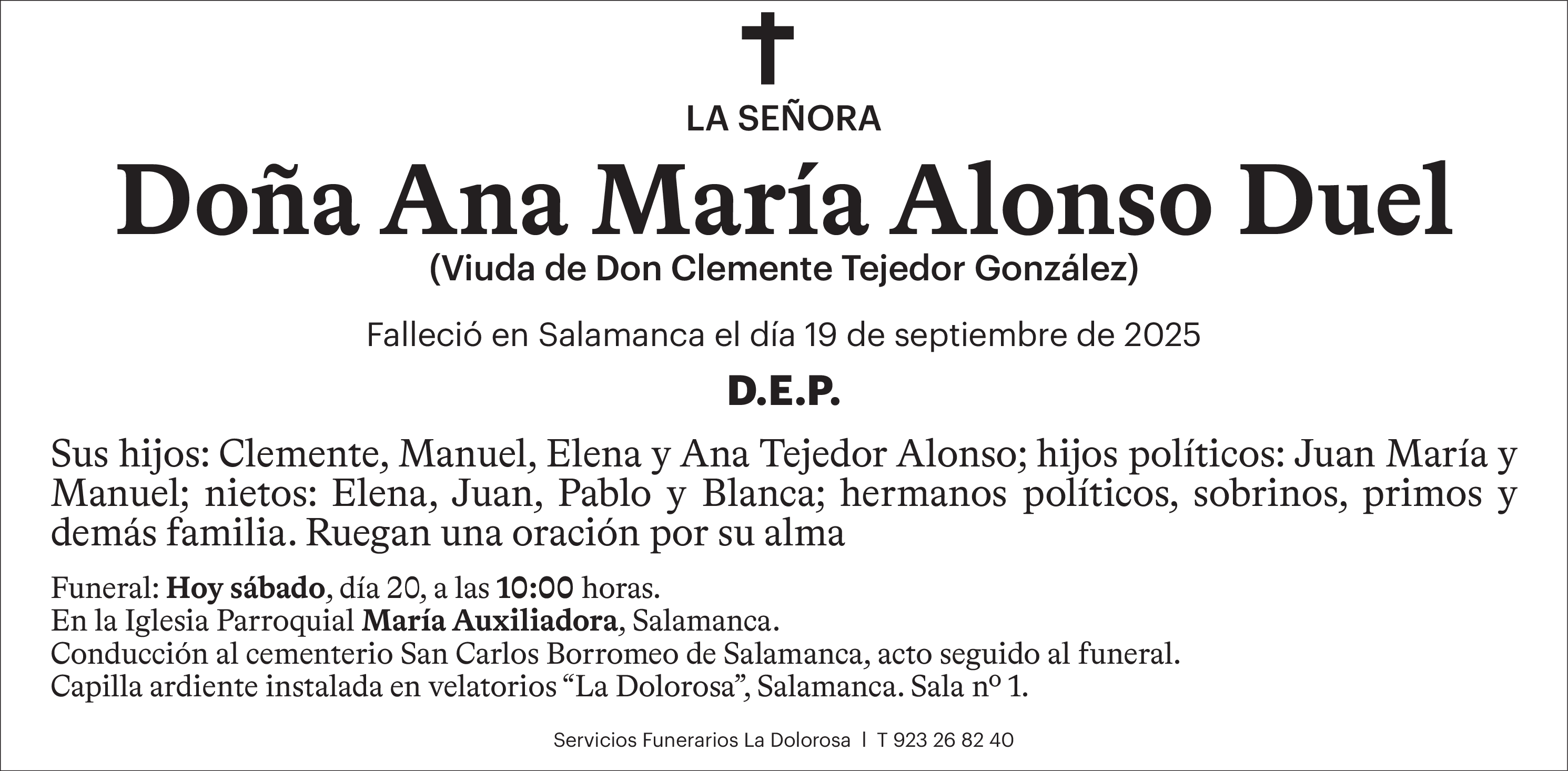 Doña Ana María Alonso Duel