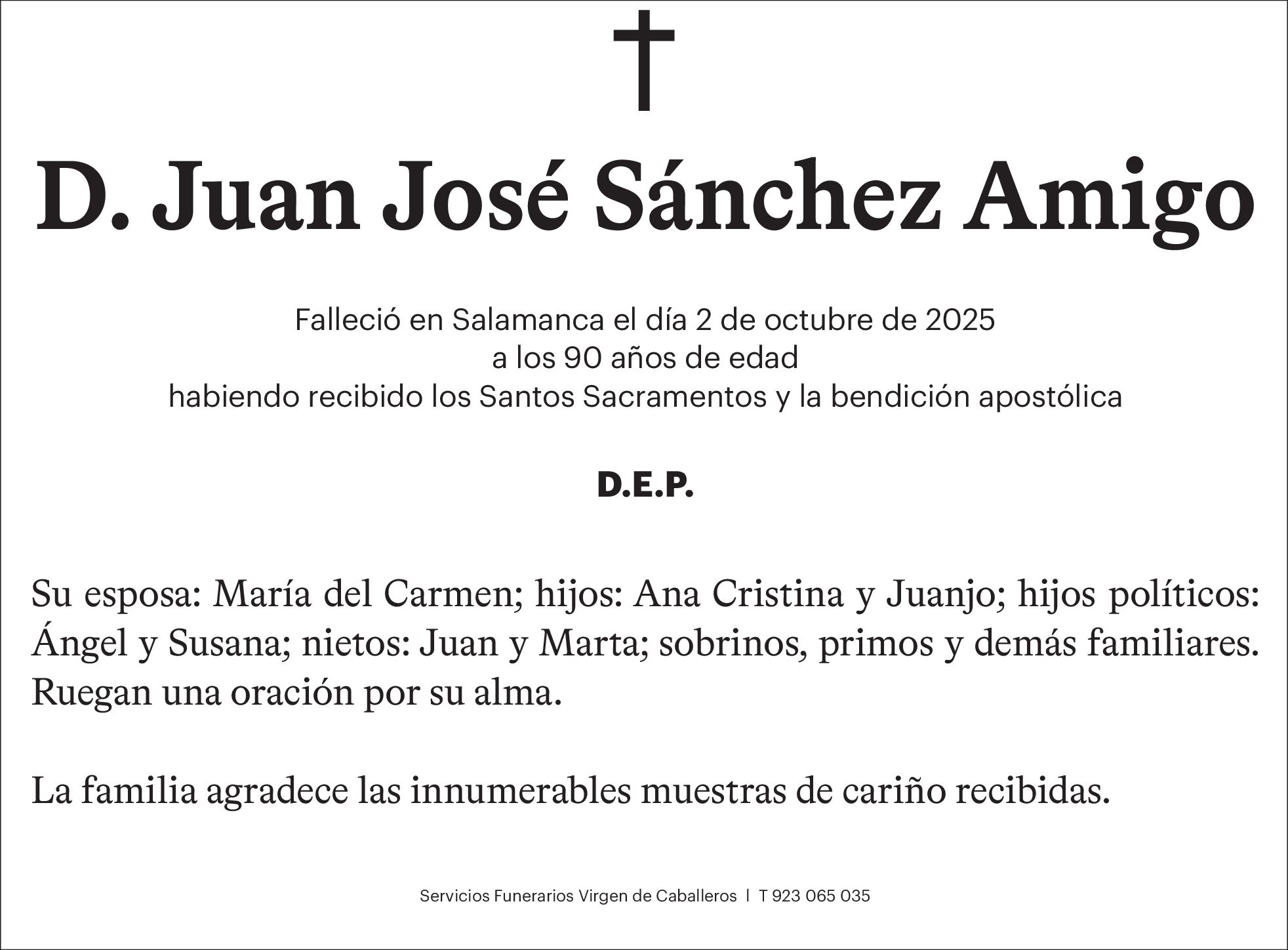 Don Juan José Sánchez Amigo