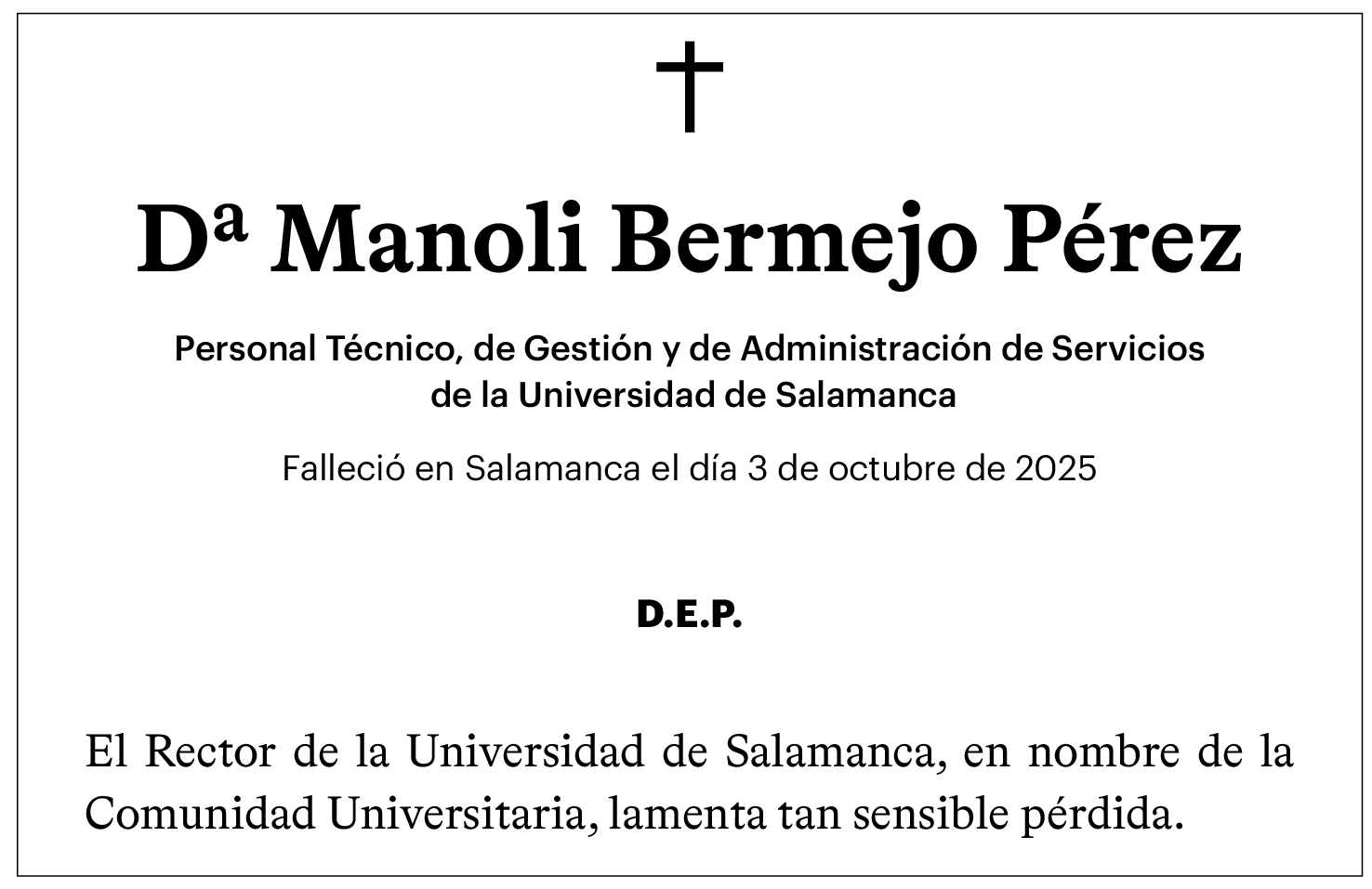 Doña Manoli Bermejo Pérez