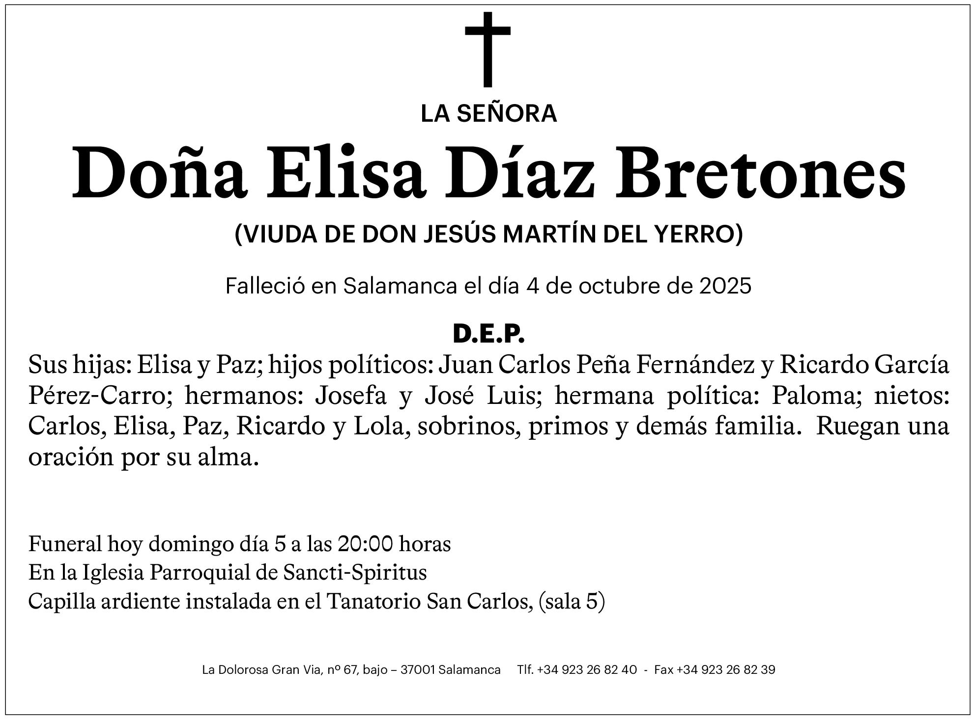 Doña Elisa Díaz Bretones