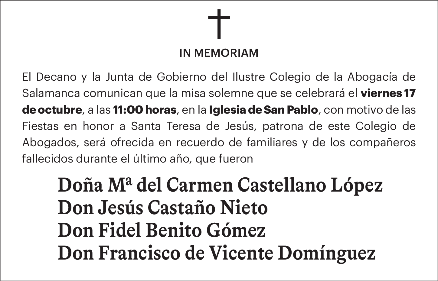 IN MEMORIAN