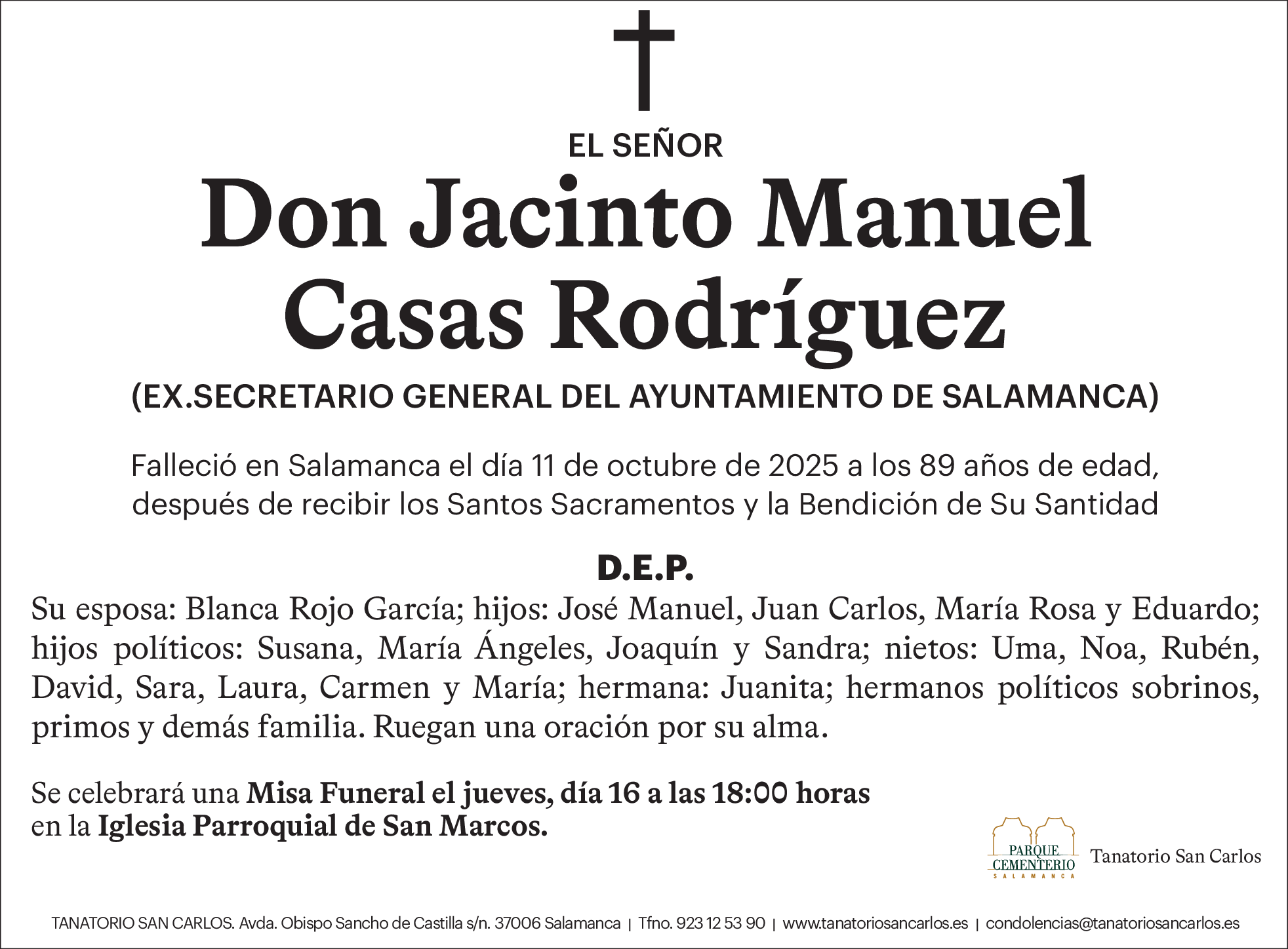 Don Jacinto Manuel Casas Rodríguez