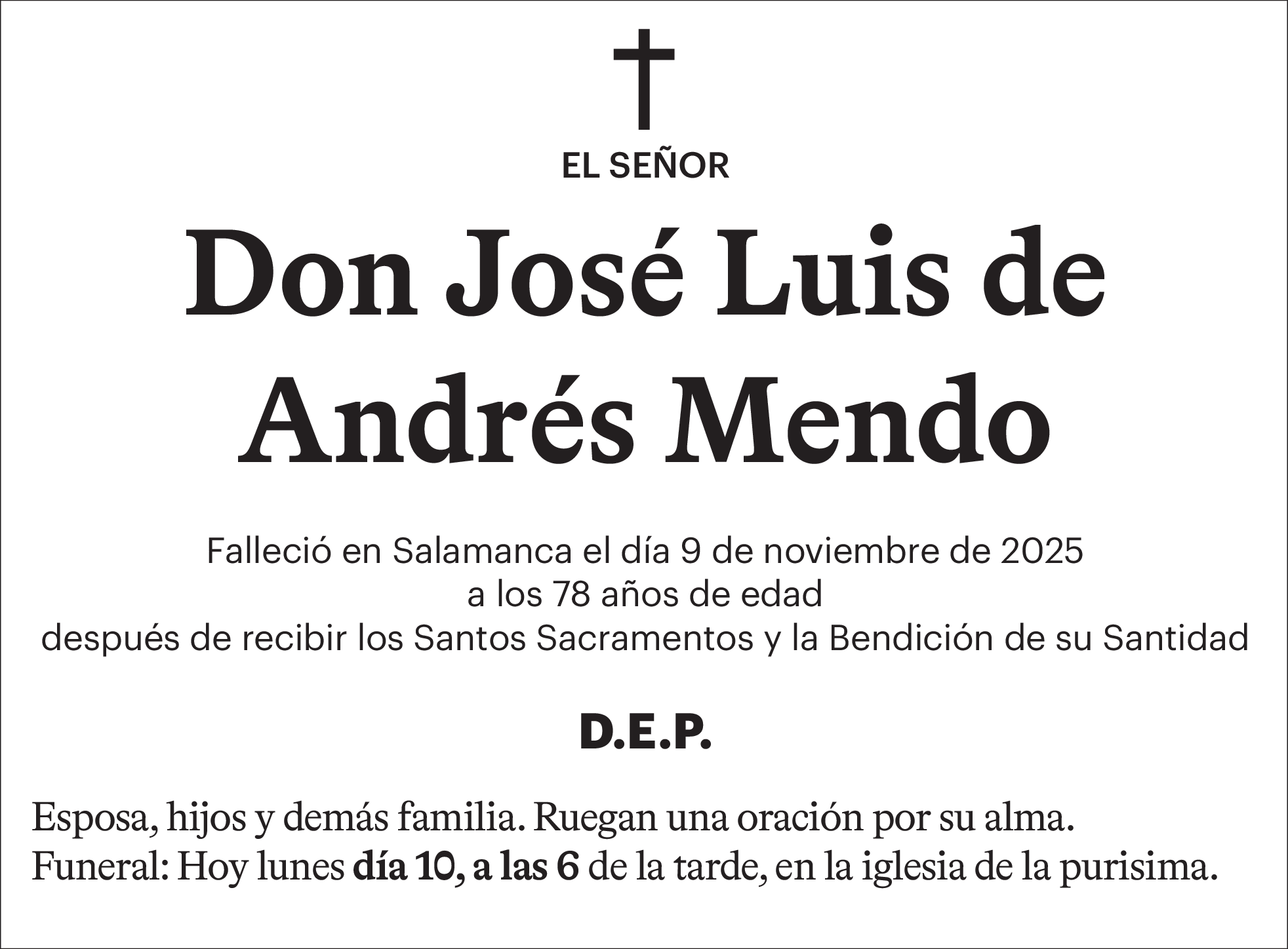 Don José Luis de Andrés Mendo