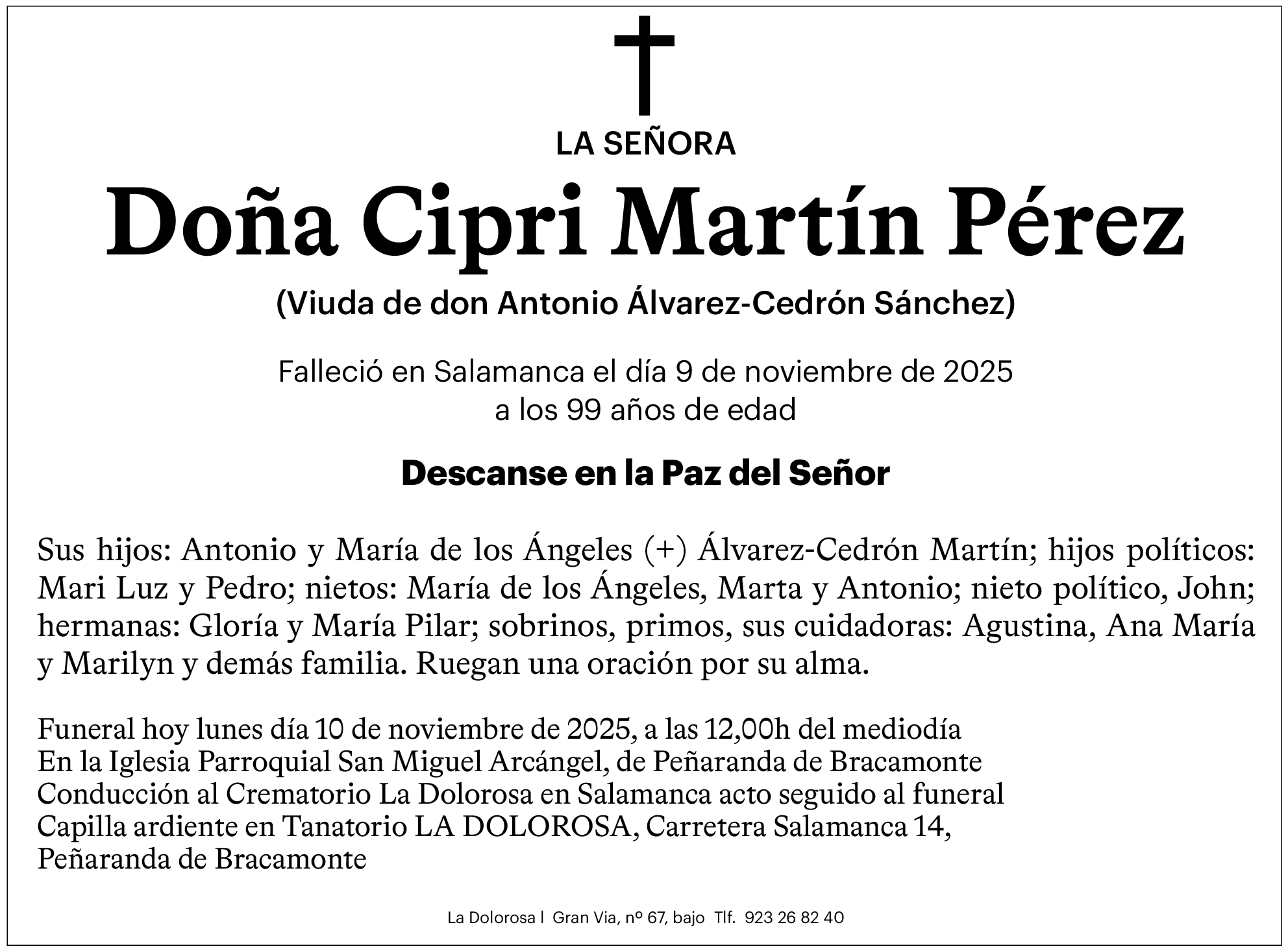 Doña Cipri Martín Pérez