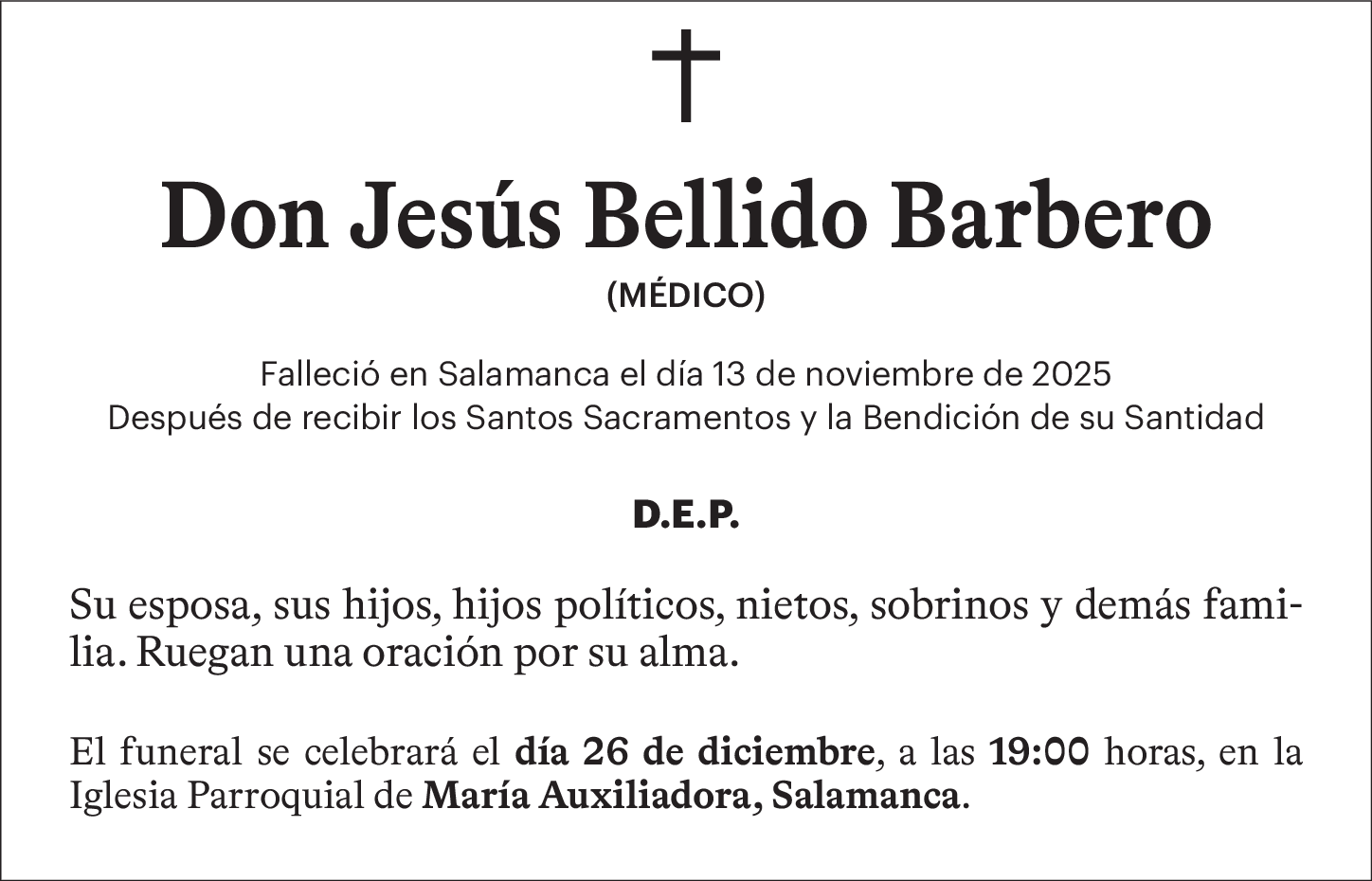 Don Jesús Bellido Barbero