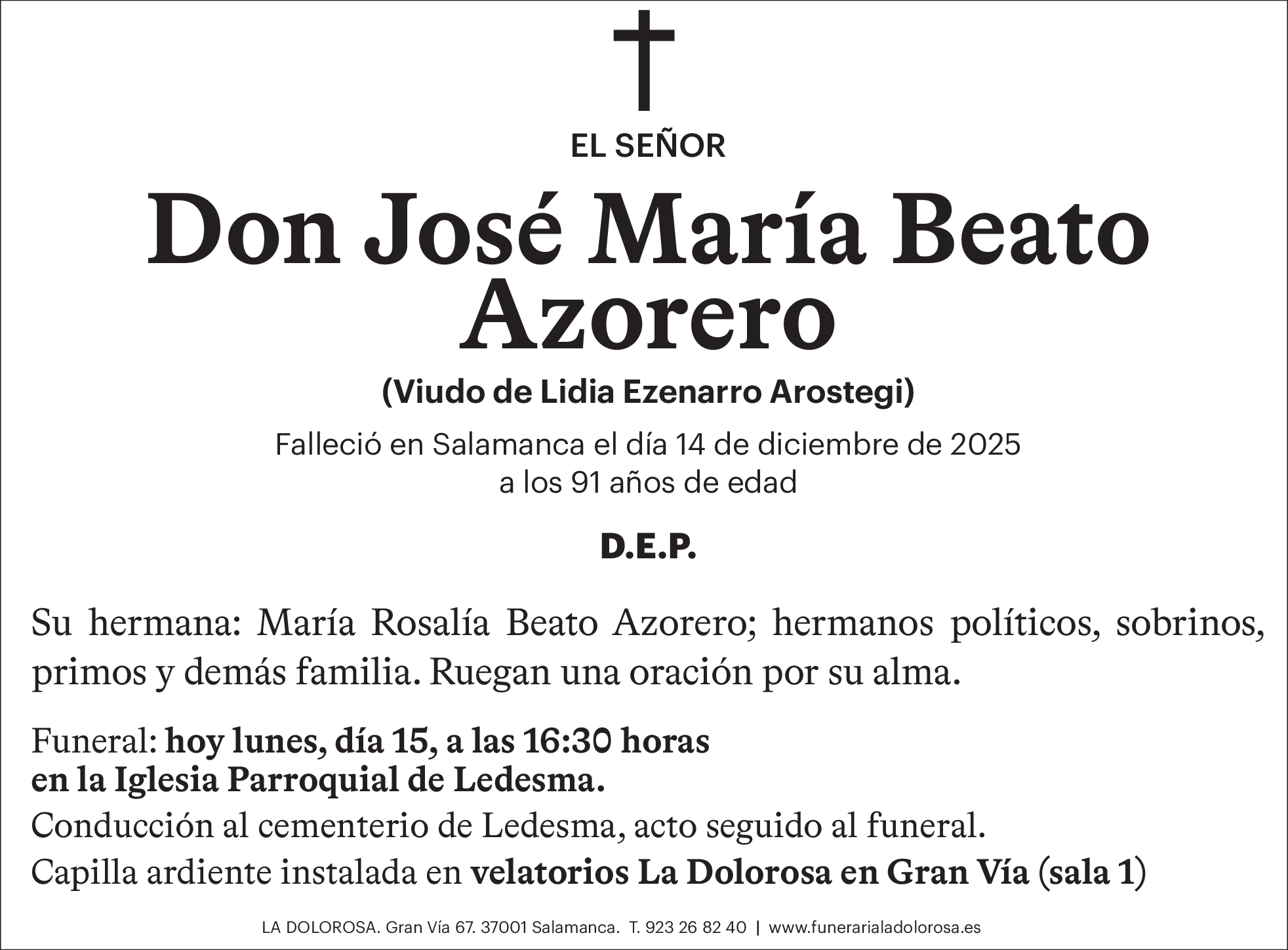 Don José María Beato Azorero