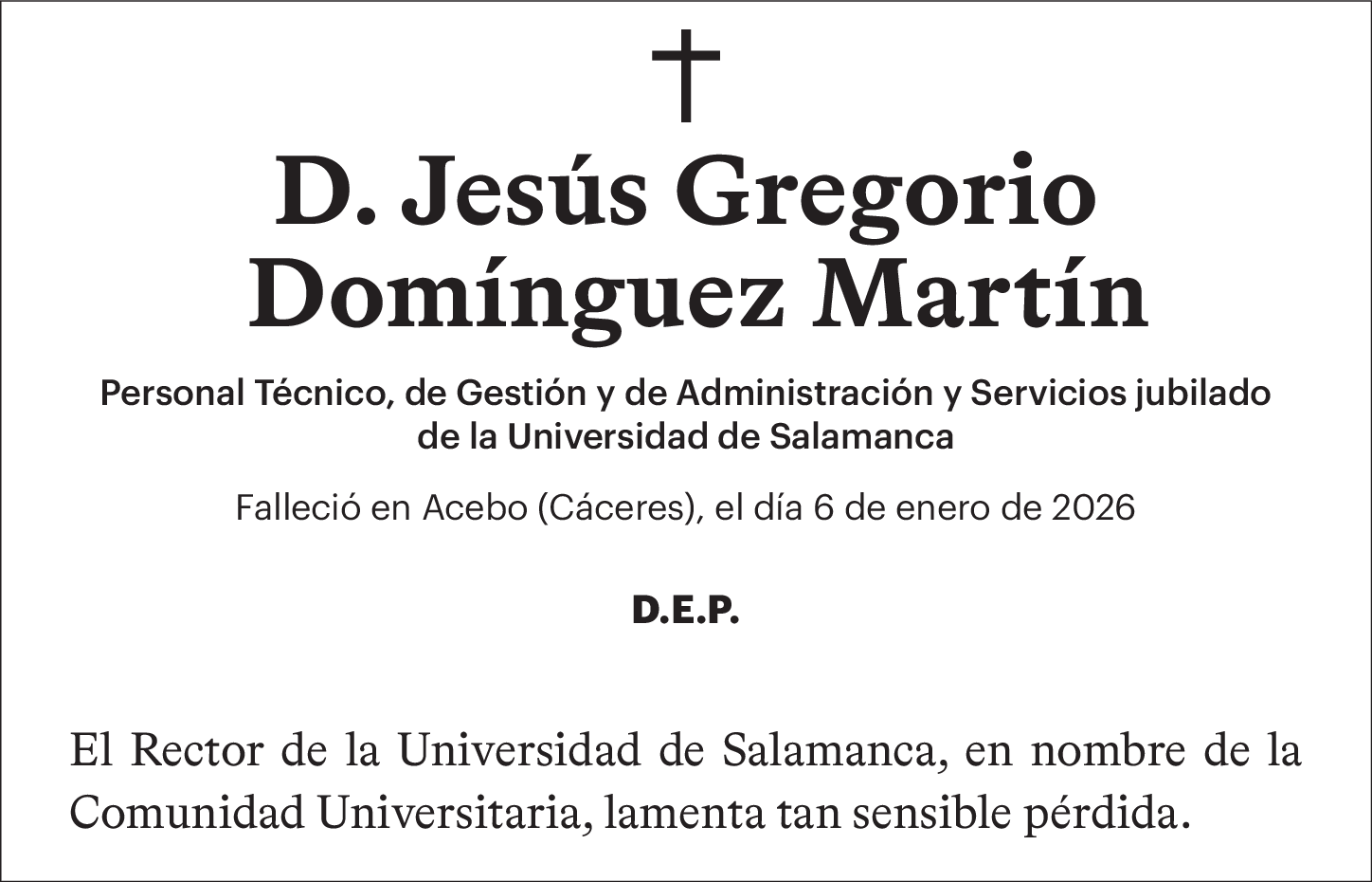 D. Jesús Gregorio Domínguez Martín