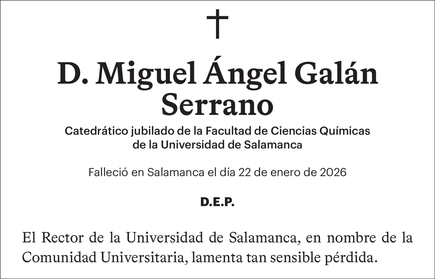 Don Miguel Ángel Galán Serrano