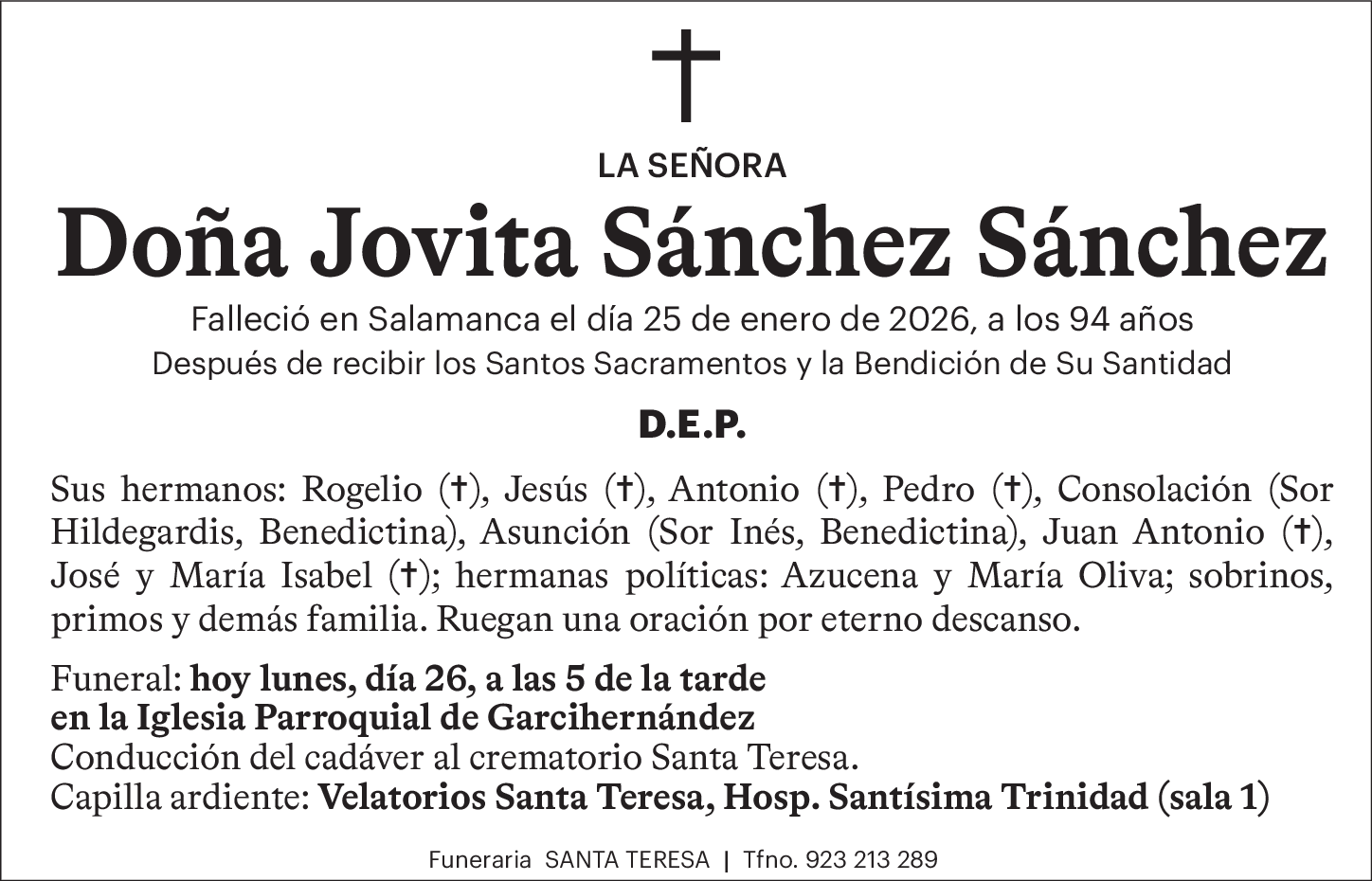 Doña Jovita Sánchez Sánchez