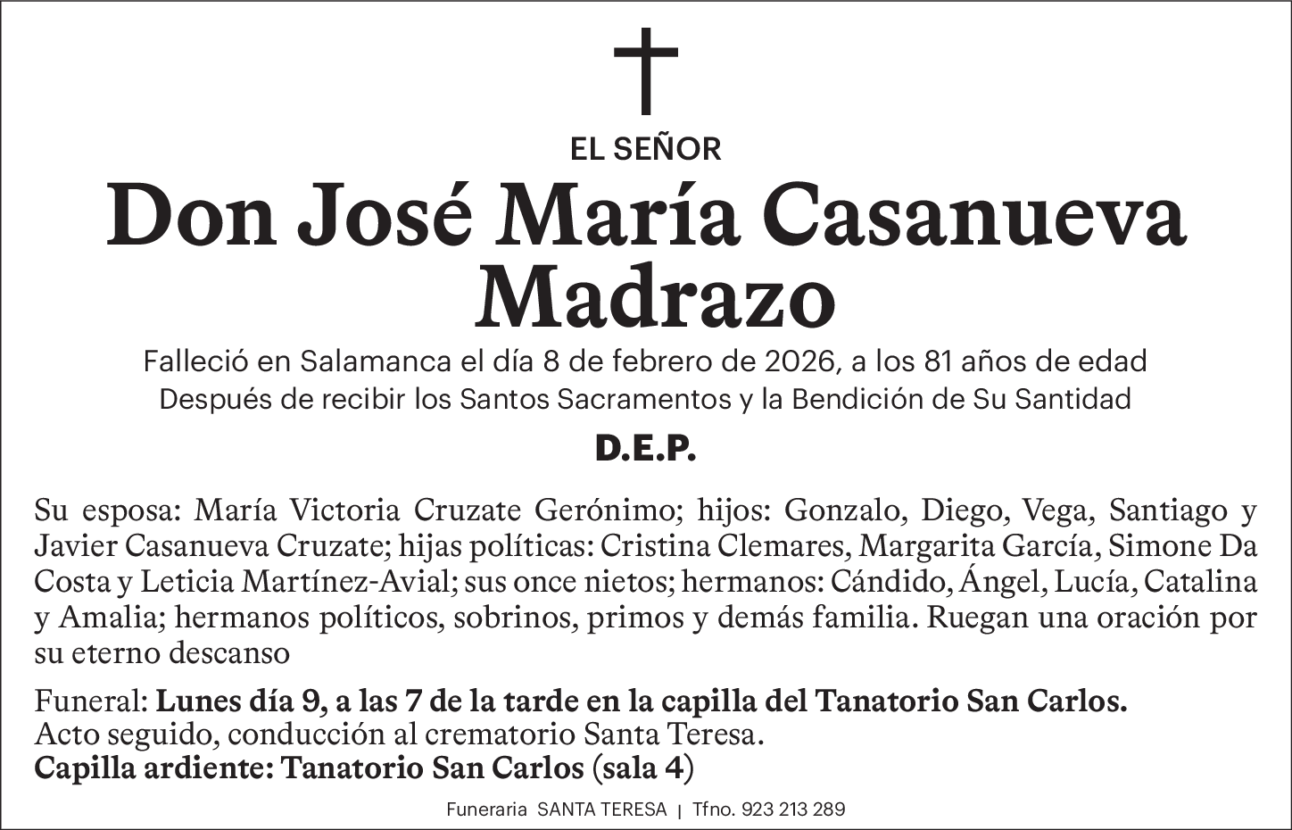 Don José María Casanueva Madrazo