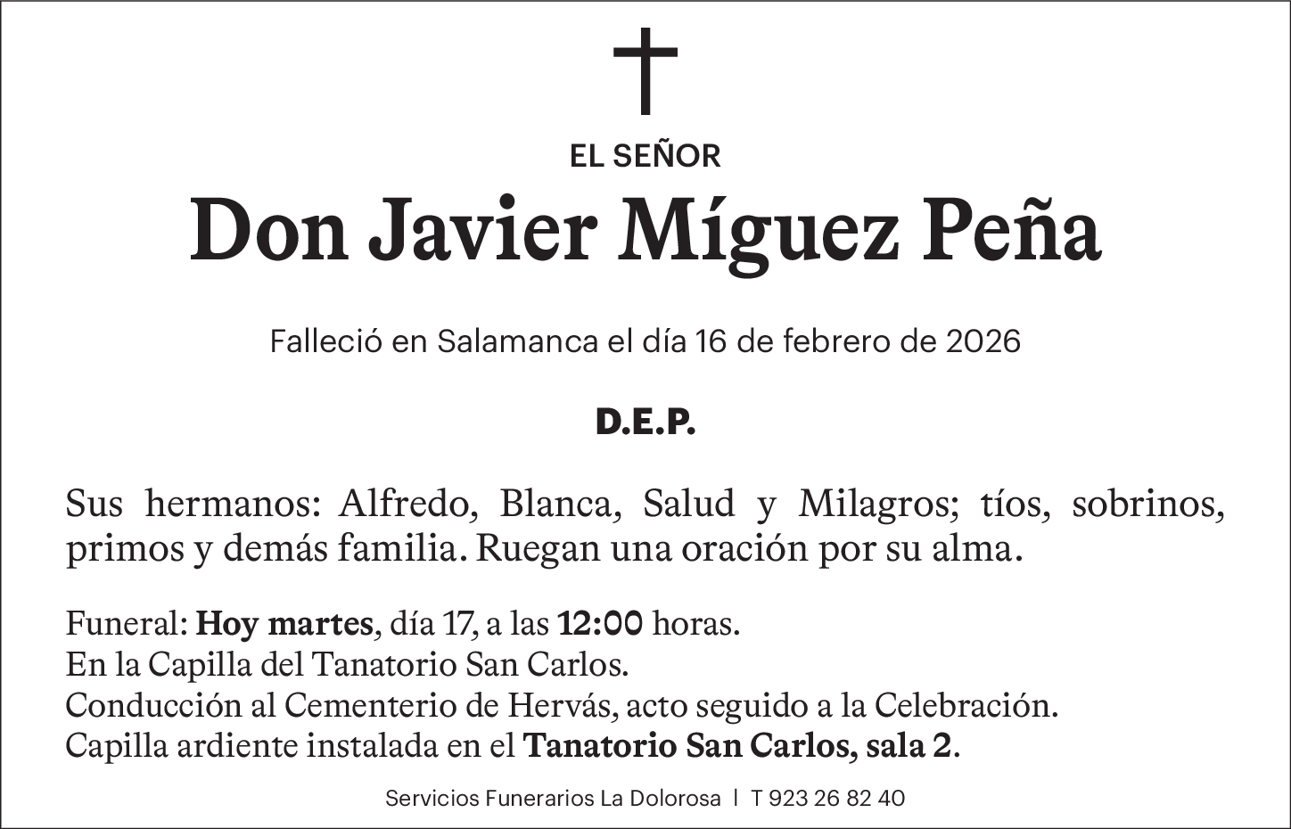 Don Javier Míguez Peña