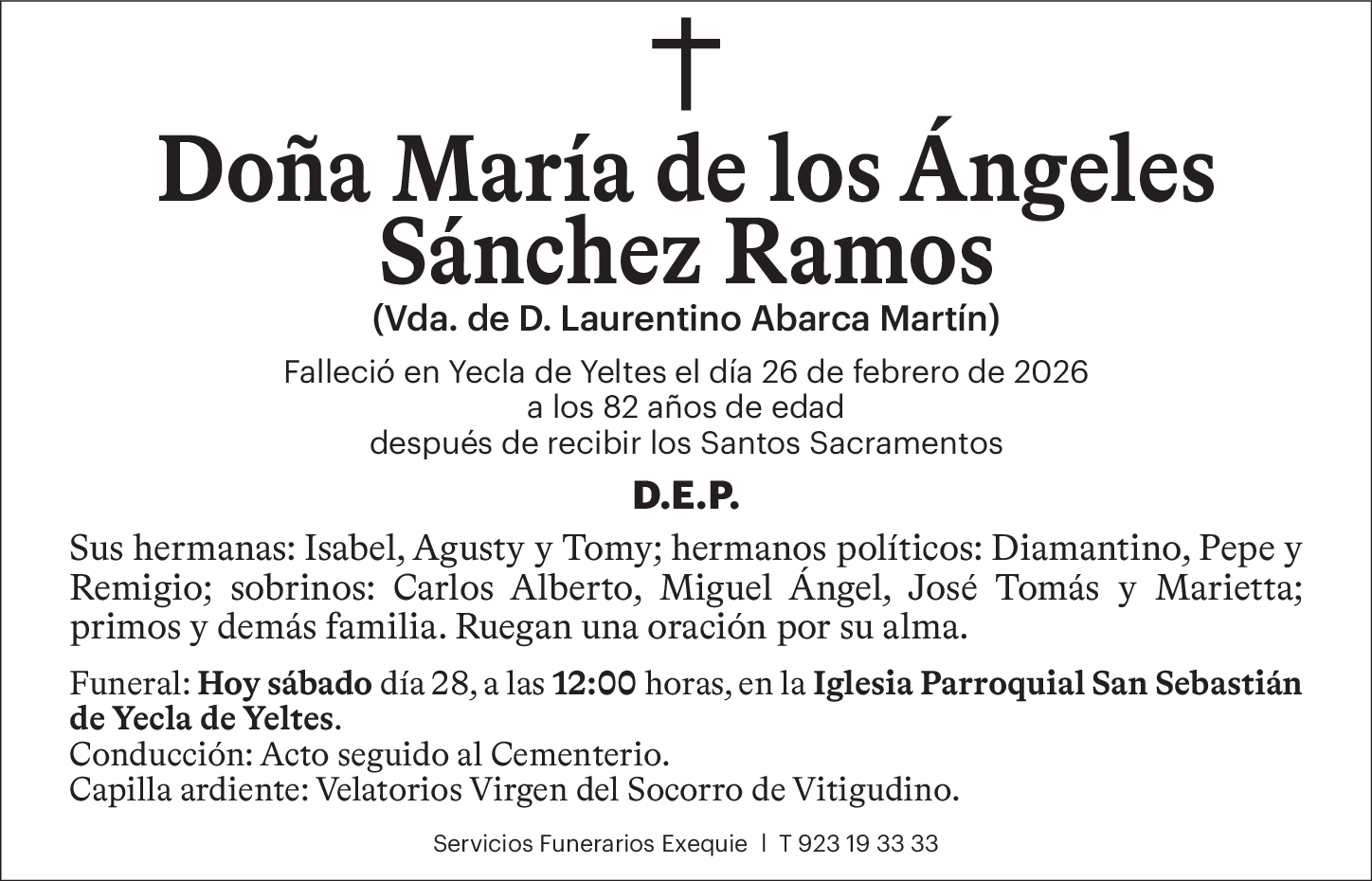 Doña María de los Ángeles Sánchez Ramos