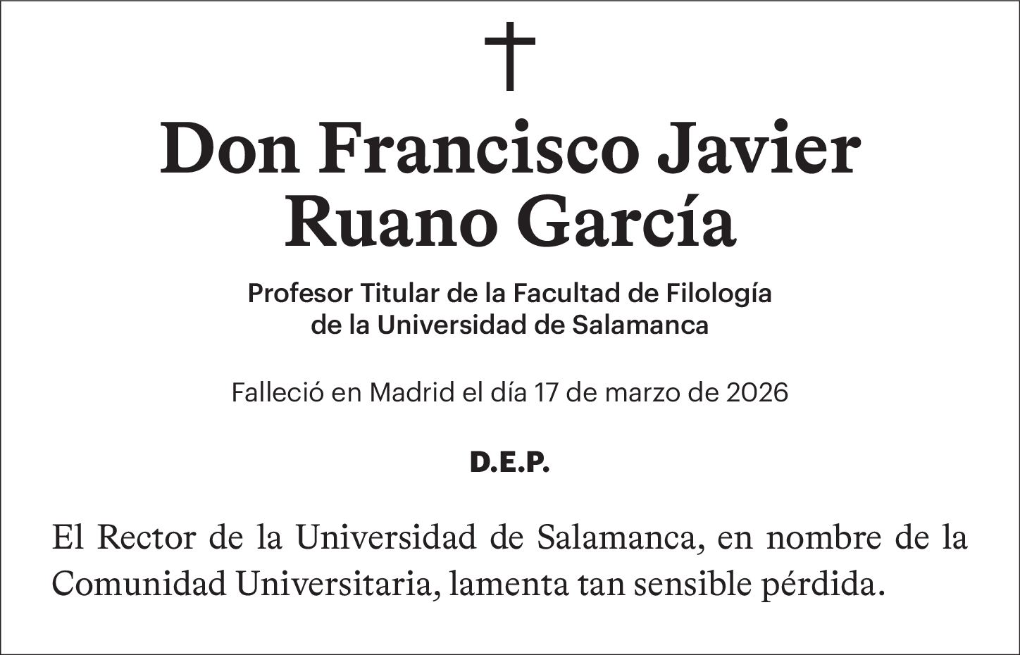 Don Francisco Javier Ruano García