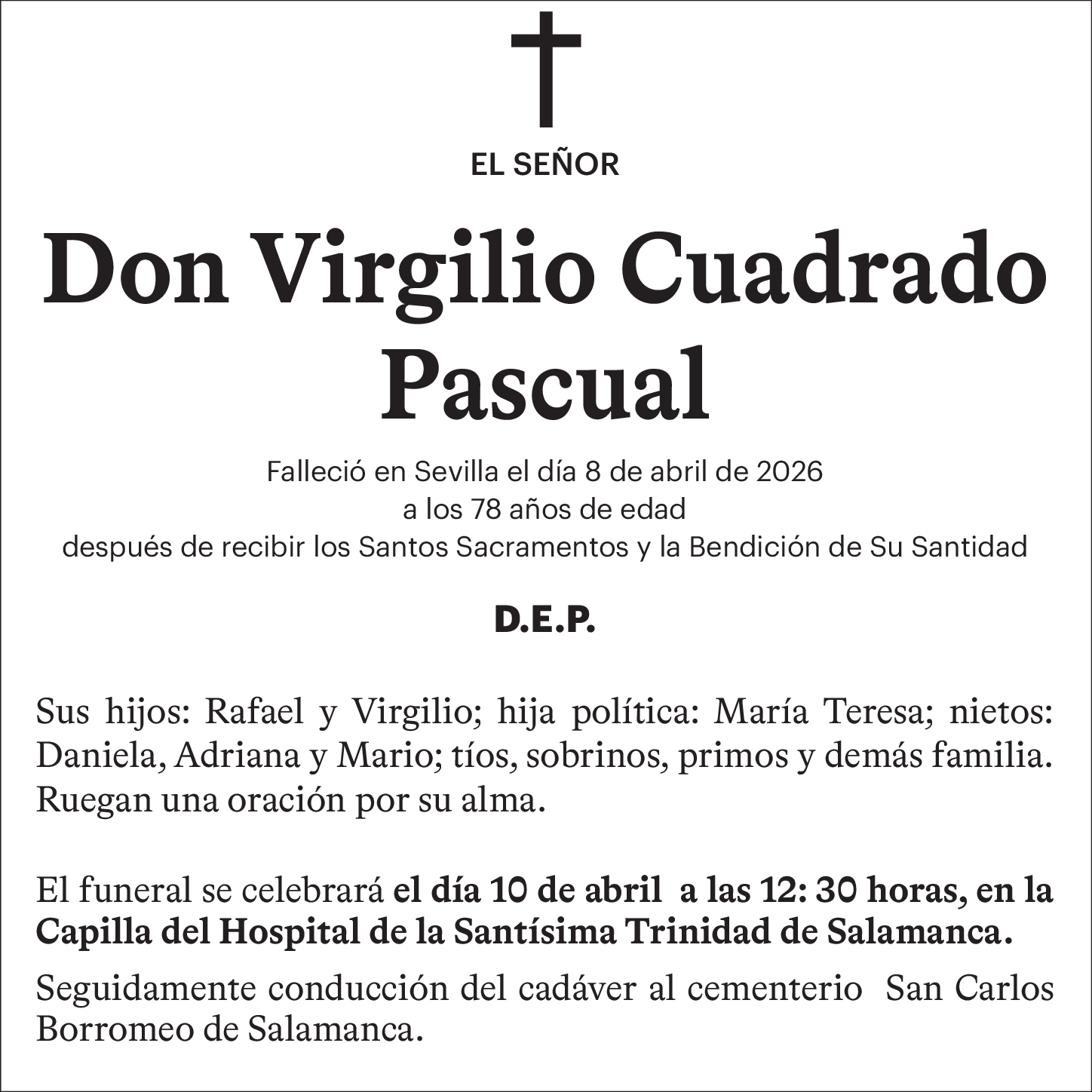 Don Virgilio Cuadrado Pascual