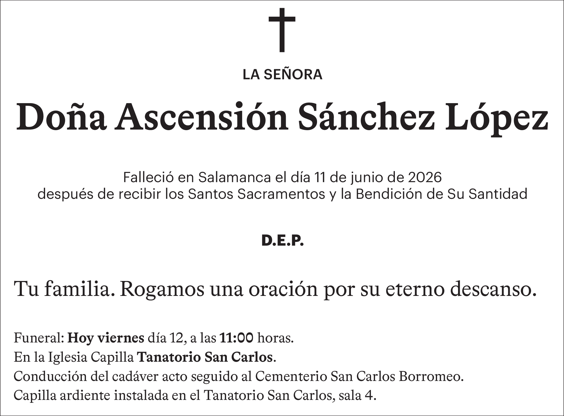Doña Ascensión Sánchez López