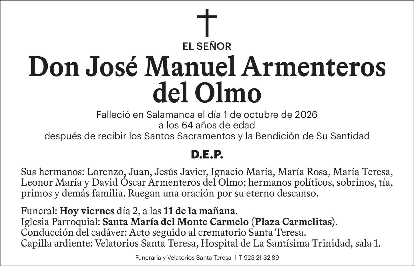 Don José Manuel Armenteros del Olmo